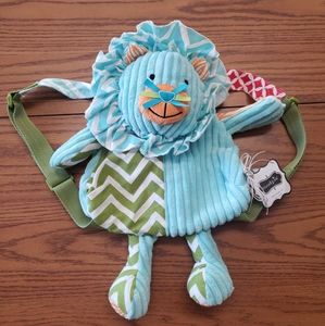 Mud Pie Lion Safari Plush Backpack NEW